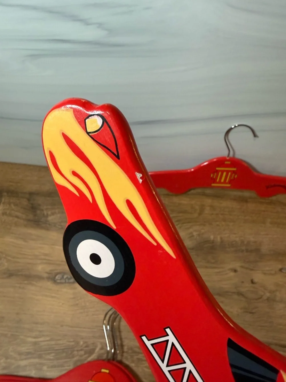 Kidorable Fire Engine Wooden Hangers Set 5